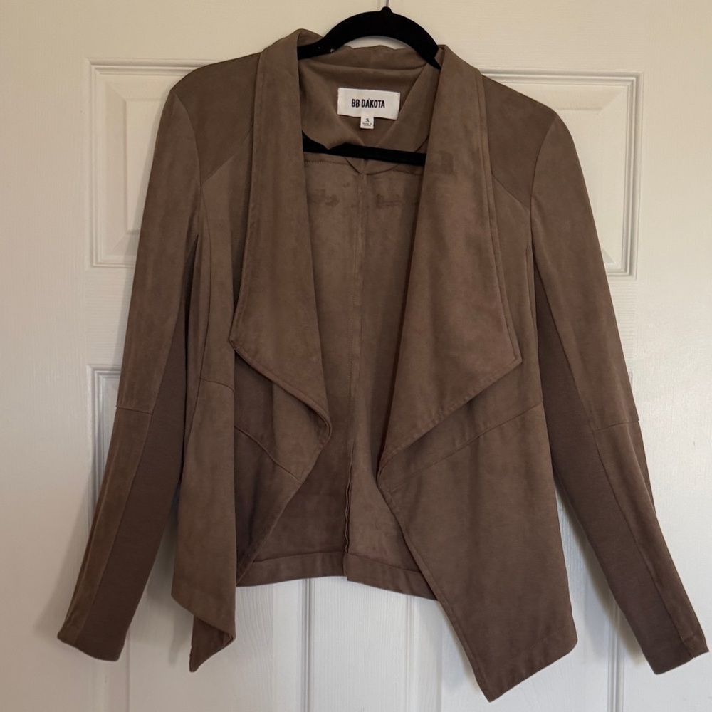 BB Dakota Women's Brown Suede Open Blazer
